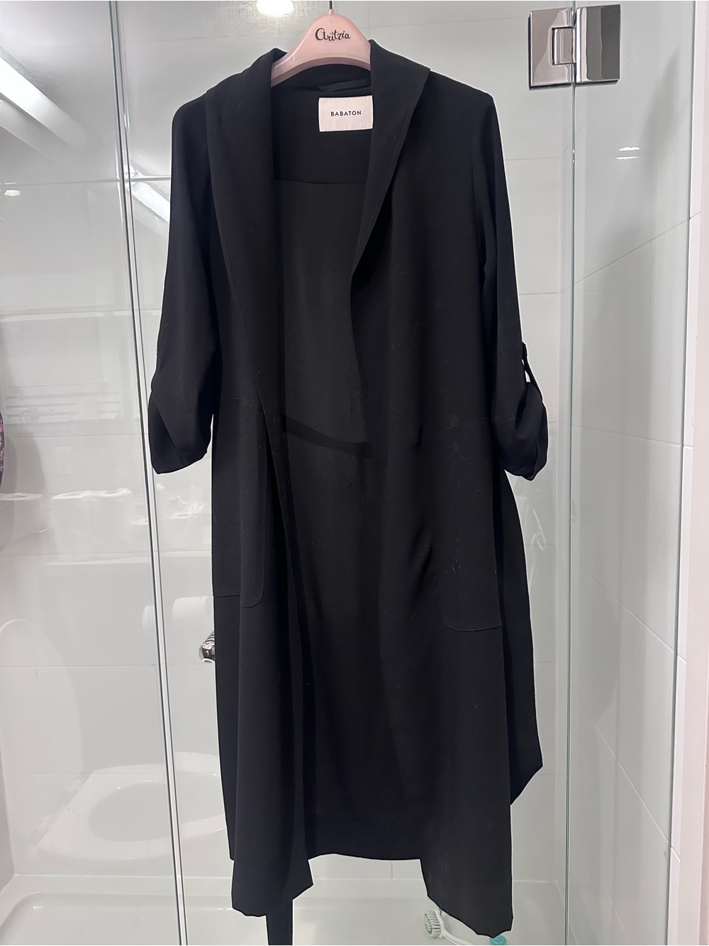 Aritzia Babaton Black Long Robe